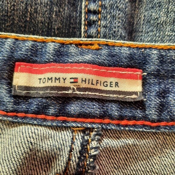 Tommy Hilfiger Knee Length Dask Wash Denim Skirt - Picture 2 of 4